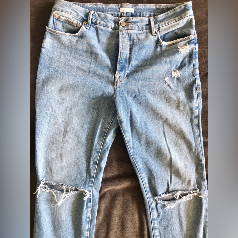 Good American Good Classic medium Blue Straight Jeans size 14 - Picture 8 of 10